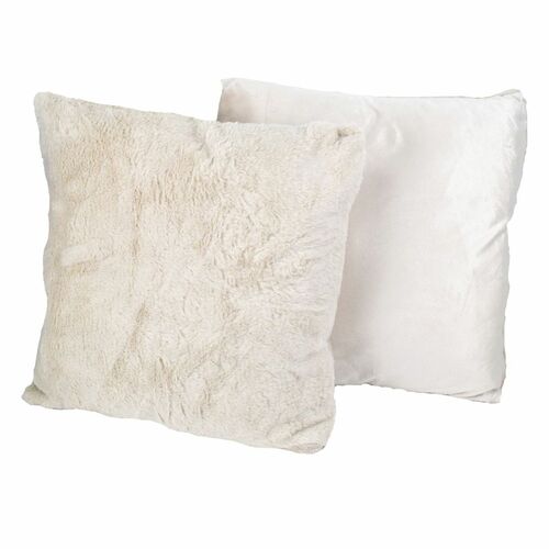 Kissen Fellimitat 45x45cm Polyester beige, anthrazit oder wei� Dekokissen Fell  