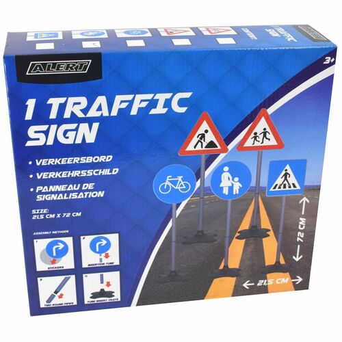 Spiel-Set Verkehrsschilder Verkehrs�bung Mobil Baustelle, Achtung Kinder, Gehweg
