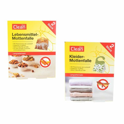 Elina Clean Mottenfallen Langzeiteinsatz gegen Kleider- oder Lebensmittelmotten