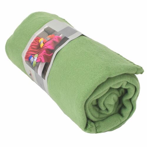 Fleecedecke Polarfleece Wiesengr�n 130x170cm Wohndecke Schlafdecke Decke