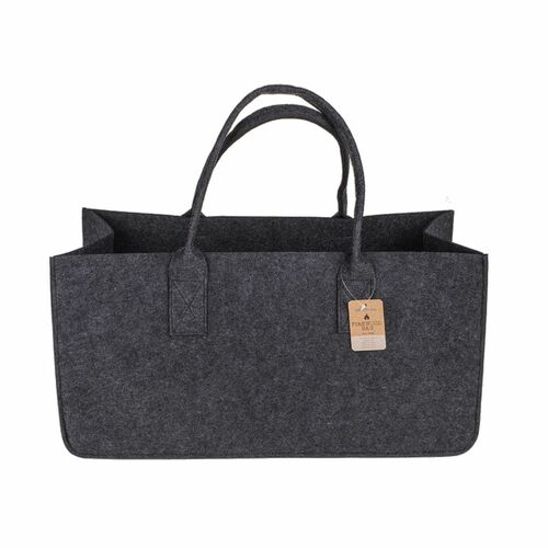 Tragetasche 50x25x25cm Filztasche grau oder anthrazit Uni oder Motiv 31L faltbar 