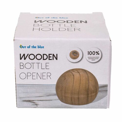 Handlicher Flaschen�ffner in Holzkugel 7cm Unikat 