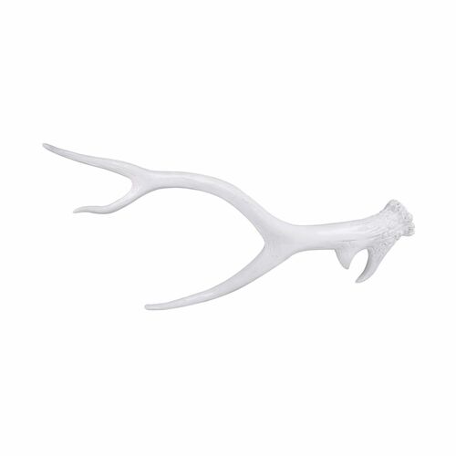 Tischdeko Hirschgeweih wei� gl�nzend 63x27x9cm 1St�ck Polyresin Geweih Troph�e