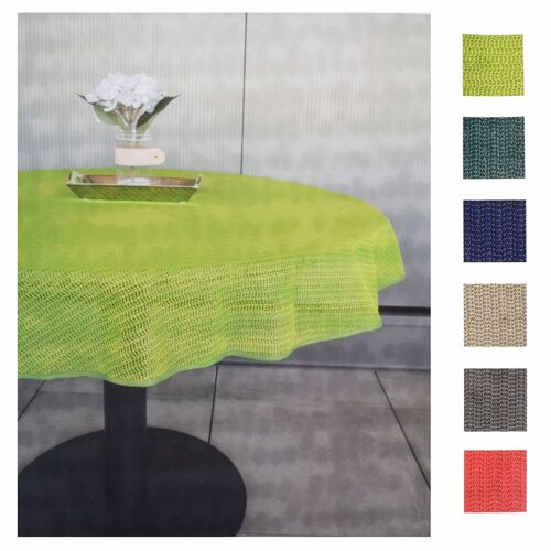 Garten Tischdecke 160 cm in 6 Farben PVC-Schaum Wetterfest Waschbar Balkon
