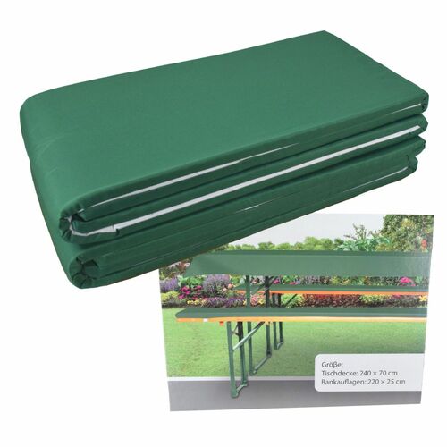 Bierzeltgarnitur Auflagen Set 3-tlg. Bankauflagen Tischdecke Bierbankauflagen 