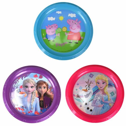 Plastikteller 22 Disney Frozen oder Peppa Wutz f�r Kinder 