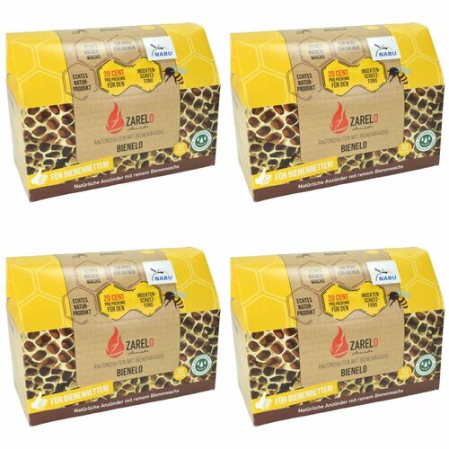 4er oder 8er-Pack nat�rlicher Anz�nder aus reinem Bienenwachs � 32 St�ck 
