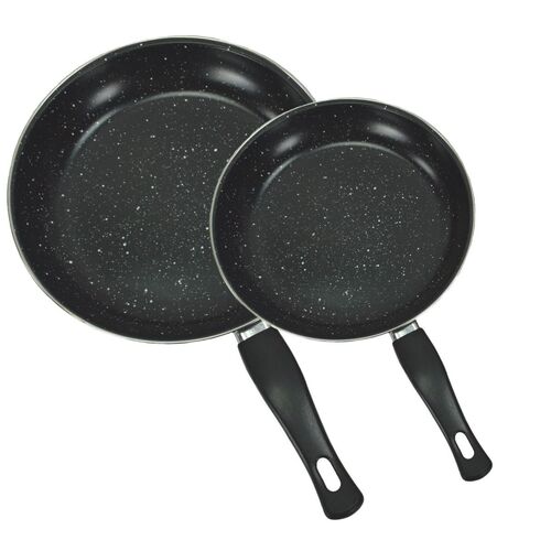 Aluminium Pfannen Set mit 2 Bratpfannen 20cm + 25cm Pfannen Kombi