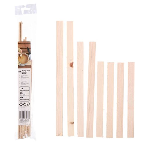Bastelholz ca. 230 - 350 x 20 x 4 mm Bastelleisten aus Holz Farbr�hrst�be 8tlg. 