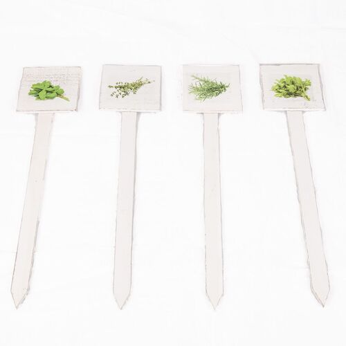Beetschild ca.13 x 13 x 58cm Pflanzschild 4er-Set Kr�uterstecker Pflanzenschild 
