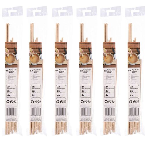 Bastelholz ca. 230 - 350 x 20 x 4 mm Bastelleisten Holz Farbr�hrst�be 6er-Set