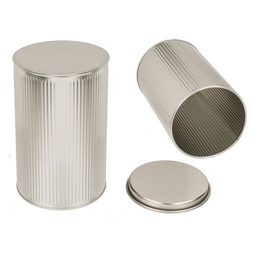 Blechdose Metall-Vorratsdose ca. 11 x 17,6 cm Dose in Bronze, Silber oder Gold 