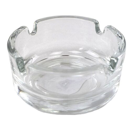 Aschenbecher ca. 7 x 3,5 cm Glas rund transparent Ascher Tischaschenbecher 