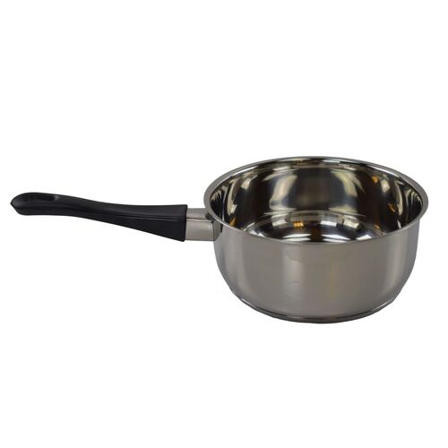 Kasserolle ca. 16 x 7,5 cm mit Stiel und Aufh�ngung Kochtopf Topf aus Edelstahl