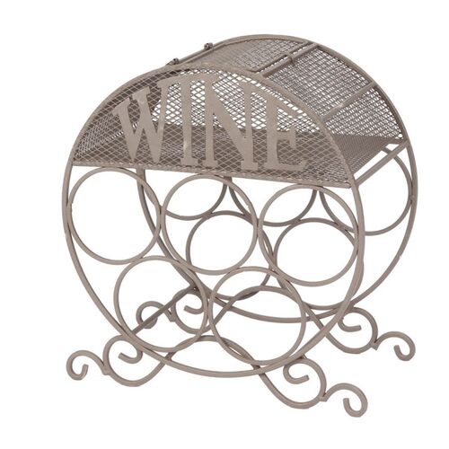 Wein-Flaschenst�nder f�r 5 Flaschen in Braun oder Wei� ca. 33 x 31 x 18 cm 