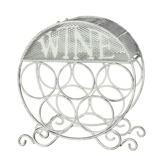 Wein-Flaschenst�nder f�r 5 Flaschen in Braun oder Wei� ca. 33 x 31 x 18 cm 