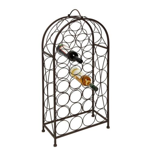 Weinflaschenst�nder f�r 20 oder 29 Flaschen in Braun Schmiedeeisen Flaschenregal 