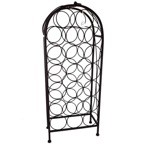 Weinflaschenst�nder f�r 20 oder 29 Flaschen in Braun Schmiedeeisen Flaschenregal 