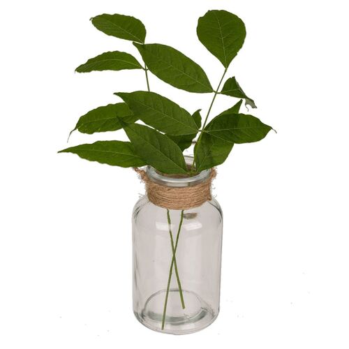 Vase aus Glas mit Jutedeko zum H�ngen ca.10cm Tischdeko Hochzeitsdeko Glasgef�� 