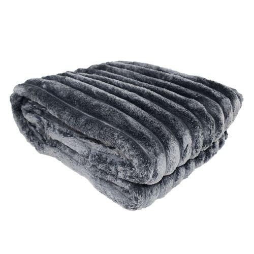 Wohndecke Cord 150 x 200 cm mit Flanelloptik & Glitzer Kuscheldecke Streifen 