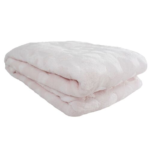 Wohndecke Flanell mit Herzen/Sternen 150 x 200 cm Kuscheldecke mit Design 
