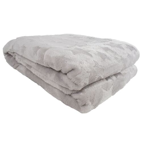 Wohndecke Flanell mit Herzen/Sternen 150 x 200 cm Kuscheldecke mit Design 