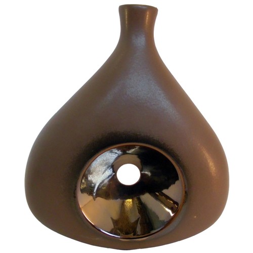 Design Vase Dekovase Rundvase Designvase braun gl�nzend 29cm hoch