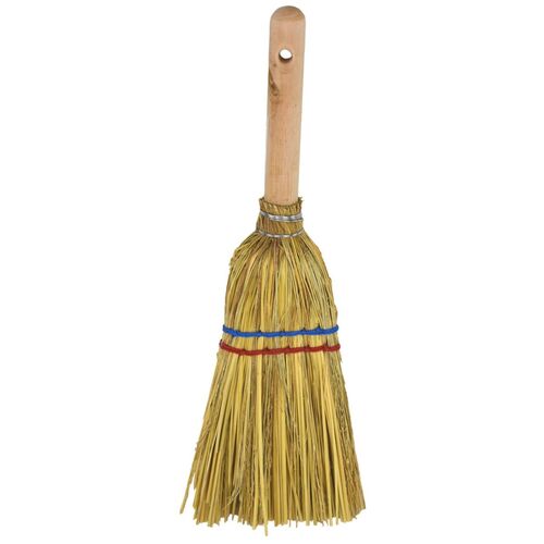 Handstrohbesen mit Holzstiel ca. 39 cm 2-Naht inkl. Aufh�ngung Kehrbesen