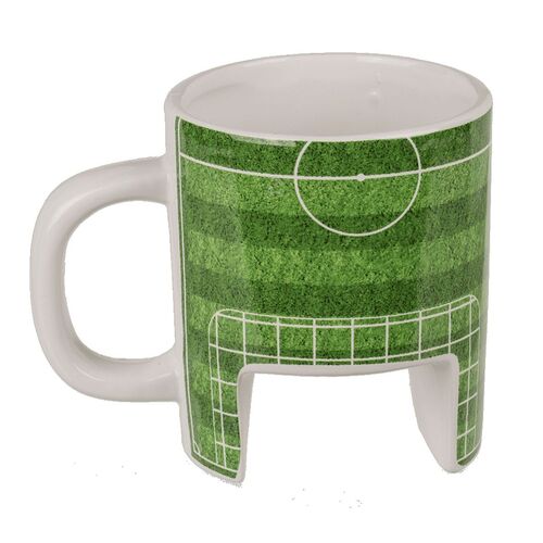 Kaffeetasse Fu�ballplatz ca. 12 x 9 cm mit Zubeh�r Fu�ball Tasse aus Steingut