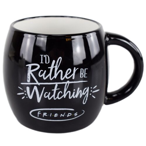 Friends Fr�hst�ckstasse mit Bauch 380ml in Schwarz Globe Mug Kaffeetasse