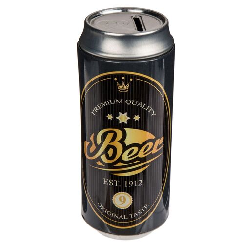 Metall Spardose im Bier & Getr�nkedosen Design ca. 17 cm mit �ffnung entleerbar  