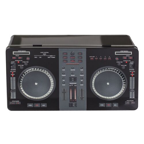 Aufbewahrungsdose in Schwarz DJ Mischpult ca. 26 x 14 x 8 cm klappbarer Deckel