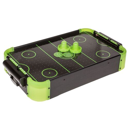 Tisch Air Hockey Mini Spielfeld ca. 49,5 x 31 x 8,7 cm mit Glow in Dark Effekt