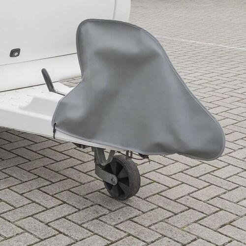 Schutzplane f�r Anh�nger in Grau stabile Schutzh�lle f�r Deichsel & Kupplung
