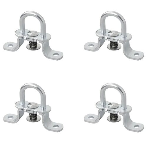 Planen�se rund mit Feder ca. 27 mm silberne �se f�r Anh�nger und Gurte 4 St�ck