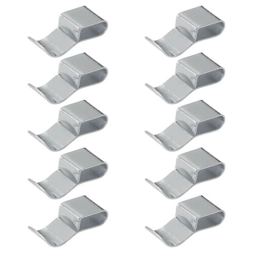 10 Chassisklemmen f�r Kabel aus Metall in Silber je 28 x 12 mm Kabelklemmen