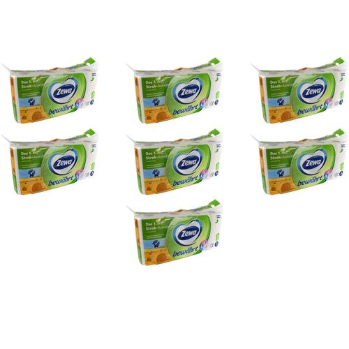 Zewa Toilettenpapier mit Strohanteil 3-lagig in Wei� 24, 40 o. 56 Papierrollen 