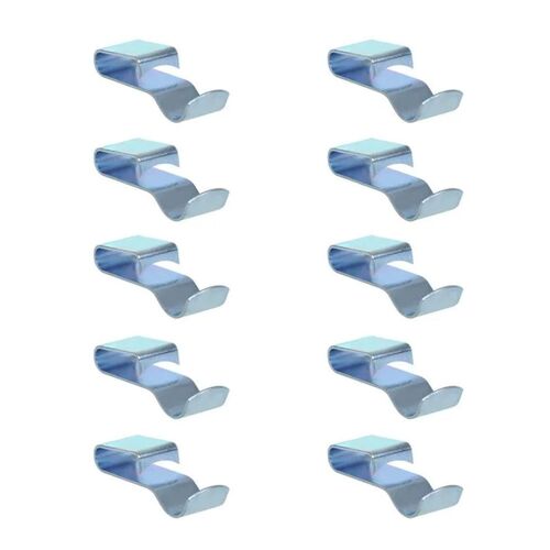 10 Chassisklemmen f�r Kabel aus Metall in Silber je 43 mm Kabelklemmen