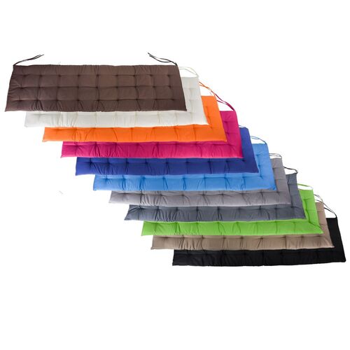 Auflage f�r Gartenbank 150 x 40 x 4 cm Sitzpolster mit Steppung und B�ndchen
