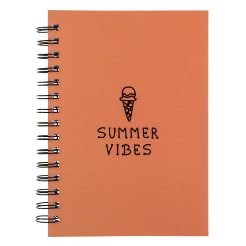 Notizbuch mit farbenfrohem Design A5 Format mit 107 Seiten Spiralbuch Notizheft 