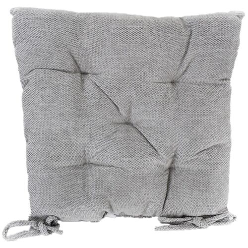 Sitzkissen Chenille 40 x 40 x 5 cm Polsterung f�r St�hle mit Kordelb�ndern 