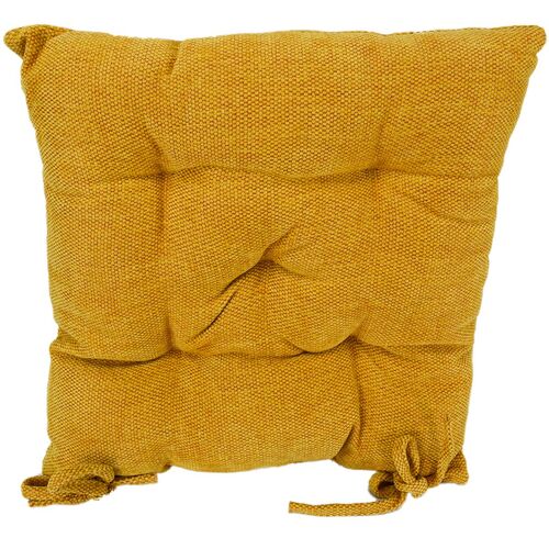 Sitzkissen Chenille 40 x 40 x 5 cm Polsterung f�r St�hle mit Kordelb�ndern 