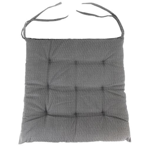 Sitzkissen gestreift mit 9 Punktesteppung 40x40x5 cm Stuhlpolster mit B�ndern 