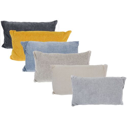 Chenille Dekokissen 30 x 50 cm Couchkissen einfarbig mit Rei�verschluss