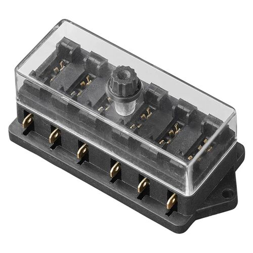 ProPlus 6-weg Sicherungshalter sechsfach Kunststoff- Verteilerdose mit Abdeckung