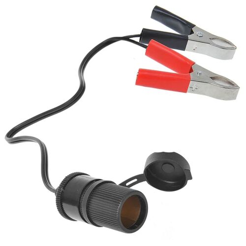 Zigarettenanz�nder Steckdose mit Batterieklemmen 12V / 24V 16A Plus- & Minuspol