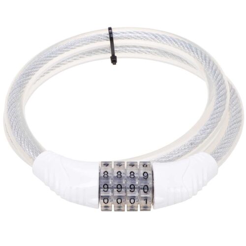 Zahlenschloss mit 4 Ringen Fahrradschloss 12 x 800mm kunststoffummantelt