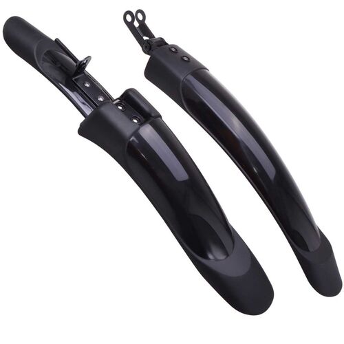 MTB Schutzblech Set (2tlg.) vollgefedert in Schwarz aus Kunststoff Spritzschutz