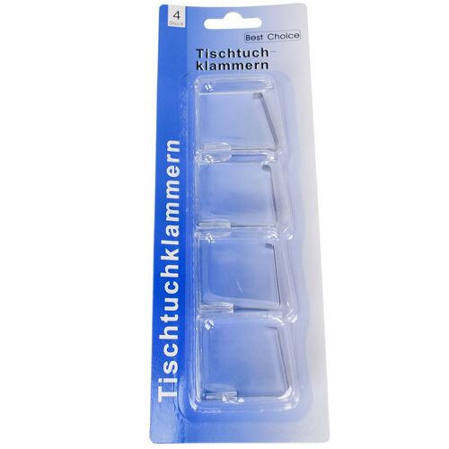 Tischtuchklammern im 4er Set je ca. 5 x 4,5 cm Befestigung f�r Gartentischdecken