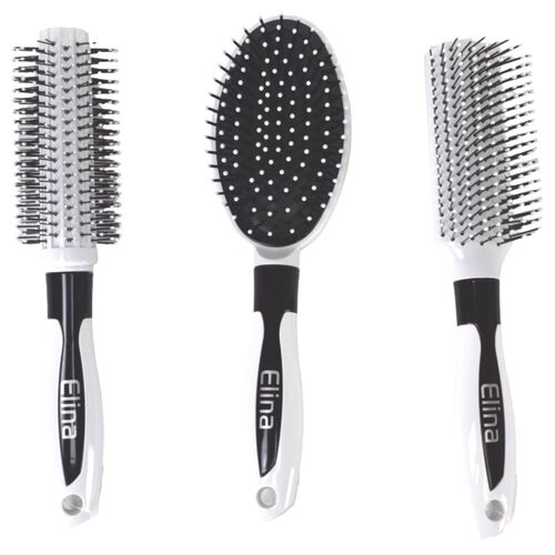 Haarb�rste aus Kunststoff in Wei� zum K�mmen von Frisuren ca. 23 cm Kamm B�rste